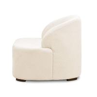 Poltrona Decorativa Orgânica Para Sala Diully Bouclê E03 - D'rossi Bege - 6