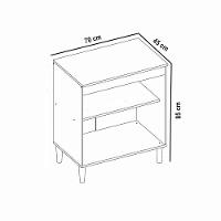 Balcão Cozinha Com Tampo 70cm Com 2 Portas Joana A09 - D'rossi Atacama E Off White - 3