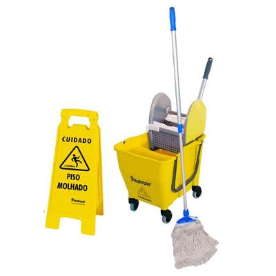 Kit Mop Completo C-placa Amarelo - Bralimpia Nykt01