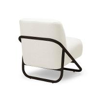 Poltrona Sala Decorativa Industrial Preto Martina Bouclê K01 - D'rossi Off White - 6