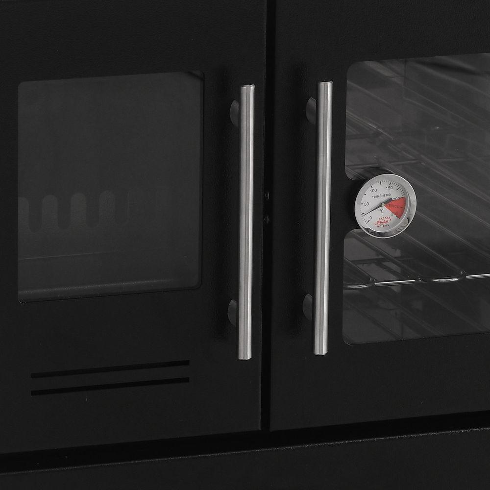 Fogão A Lenha Eclipse Direito Preto Chapa Vitroceramica N2 - 6