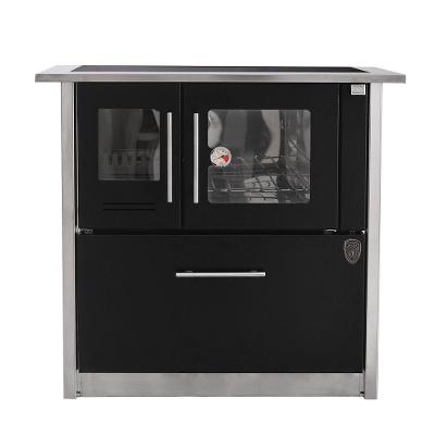 Fogão A Lenha Eclipse Direito Preto Chapa Vitroceramica N2