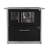 Fogão A Lenha Eclipse Direito Preto Chapa Vitroceramica N2 - 1