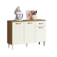 Balcão Cozinha Com Tampo 120cm 3 Portas Joana A09 - D'rossi Atacama E Off White - 2