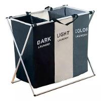 Organizador De Roupas Sujas Dobrável Com 3 Divisórias – Cest - 1