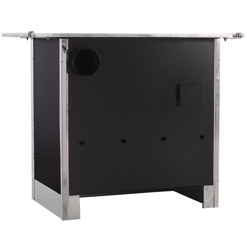 Fogão A Lenha Eclipse Direito Preto Chapa Ferro Fundido N2 - 4