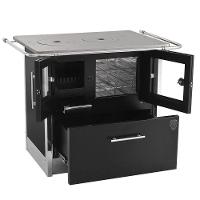 Fogão A Lenha Eclipse Direito Preto Chapa Ferro Fundido N2 - 3