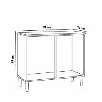 Balcão Cozinha Com Tampo 92cm 2 Portas Nicole A09 - D'rossi Branco - 3