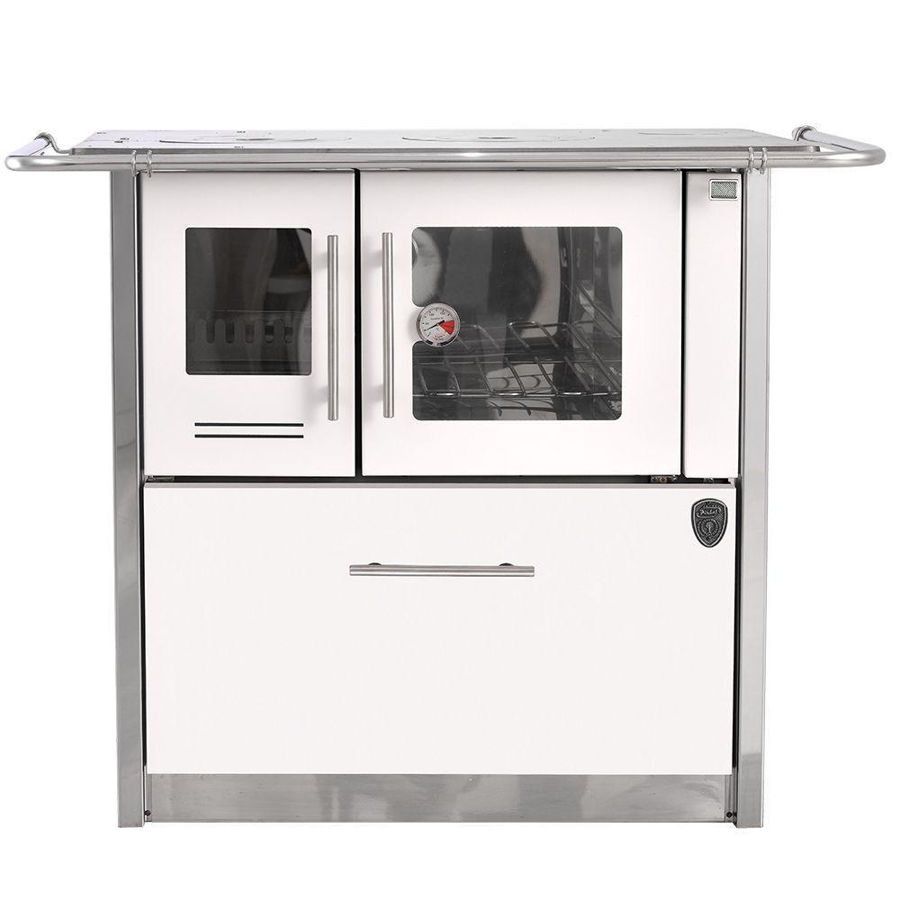 Fogão A Lenha Eclipse Direito Branco Chapa Ferro Fundido N2 - 1