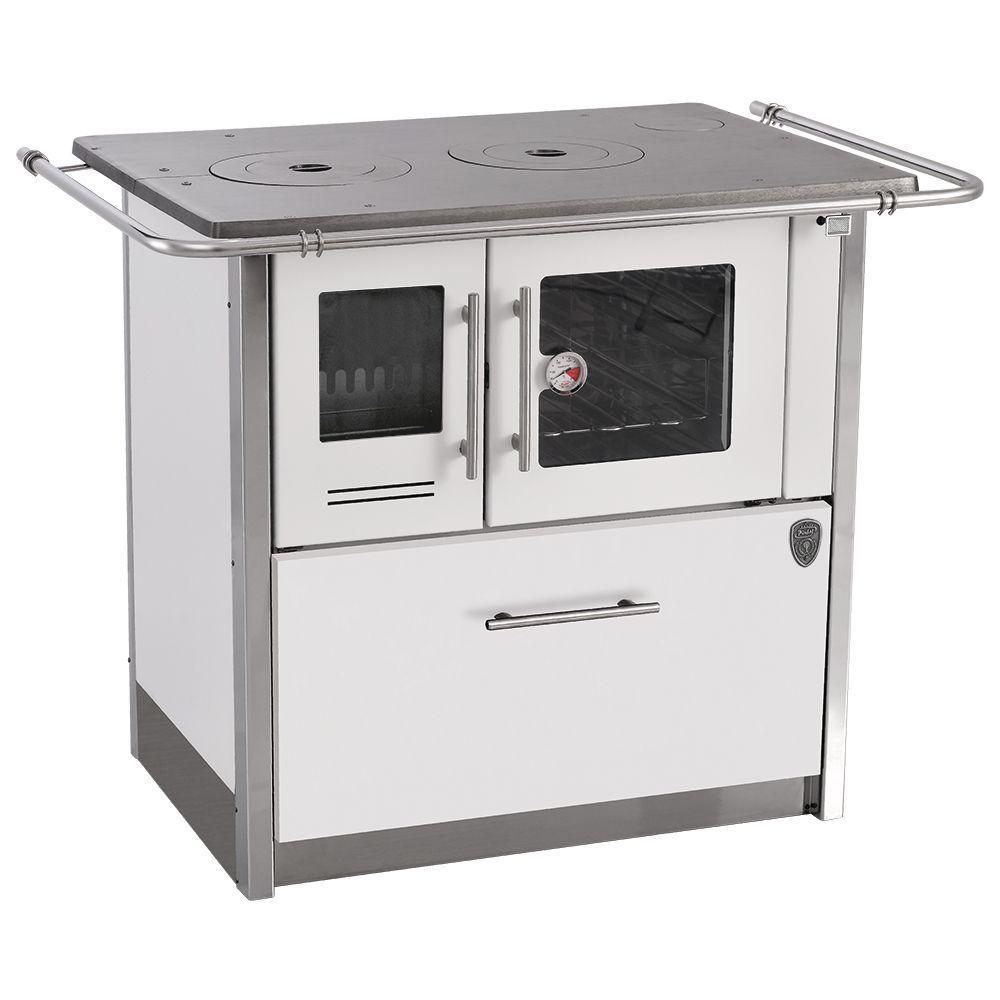 Fogão A Lenha Eclipse Direito Branco Chapa Ferro Fundido N2 - 2