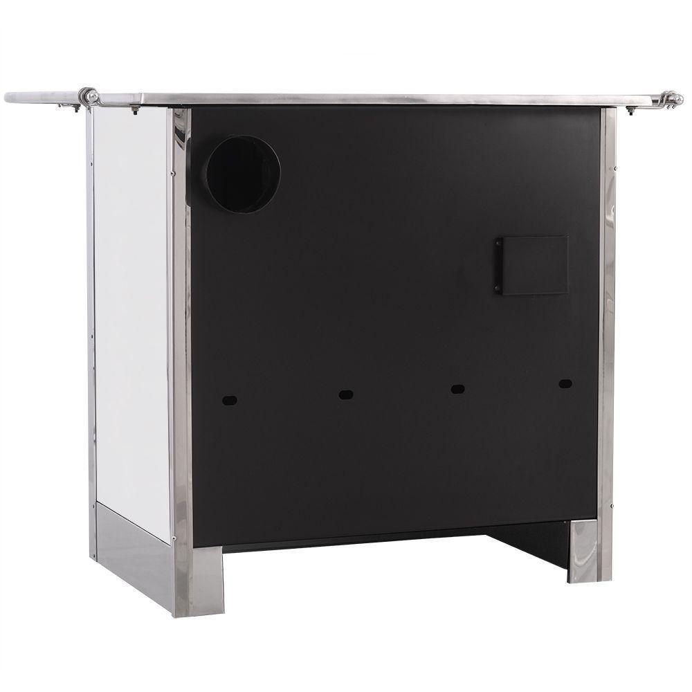 Fogão A Lenha Eclipse Direito Branco Chapa Ferro Fundido N2 - 4