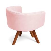 Poltrona Sala Base Giratória Madeira Arielle Suede Rosa Bebe D03 - D'rossi - 6
