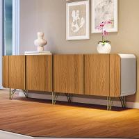 Balcão Aparador Buffet Saluti Off White/cinamomo - Hb Móveis - 1