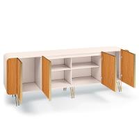 Balcão Aparador Buffet Saluti Off White/cinamomo - Hb Móveis - 5