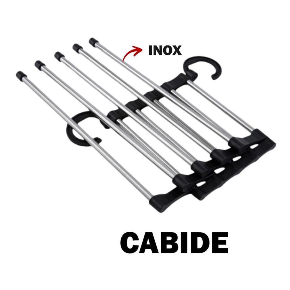 Cabide Calcas Plastico Aco Inox 34 Cm X 15 Cm X 7 Cm - 4