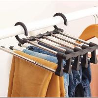 Cabide Calcas Plastico Aco Inox 34 Cm X 15 Cm X 7 Cm - 1