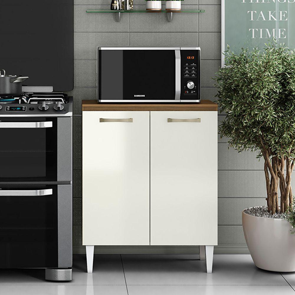 Balcão Cozinha Com Tampo 70cm Com 2 Portas Joana Atacama-off White A09 - D'rossi - 1