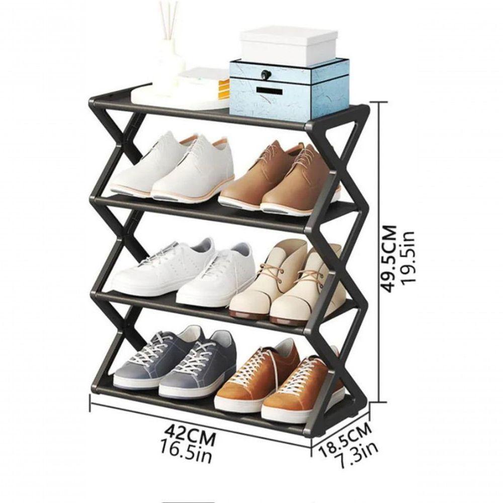 Sapateira 4 Andares 2 Kg Plastico Pp E Tnt 41 Cm X 18,5 Cm X - 3