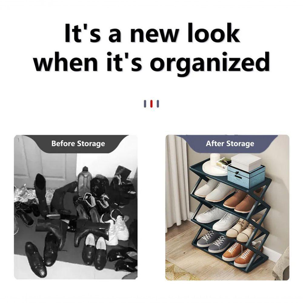 Sapateira 4 Andares 2 Kg Plastico Pp E Tnt 41 Cm X 18,5 Cm X - 8