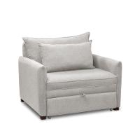 Poltrona Cama Retrátil Solteiro Com Rodízio Cloe Bouclê E03 - D'rossi Cinza Claro - 7