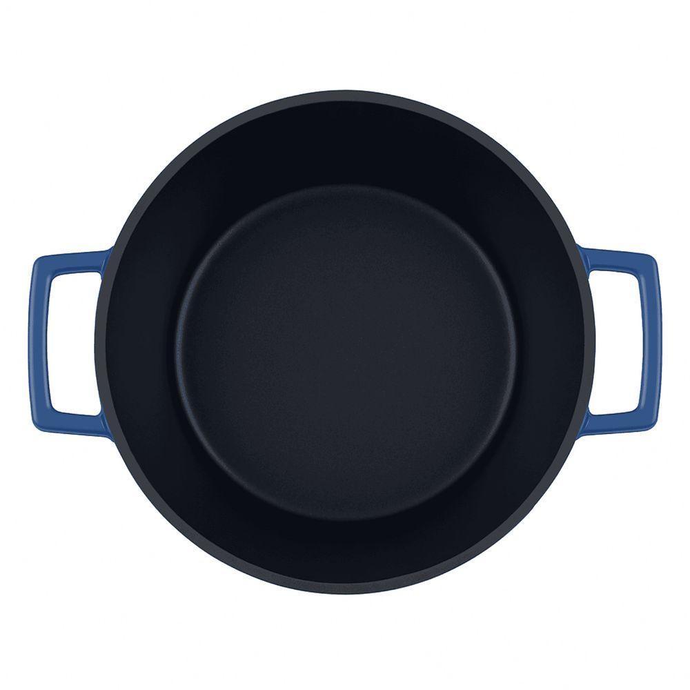 Caçarola Baixa 28cm Azul Revestimento Interno Preto - Jomafe One - 4