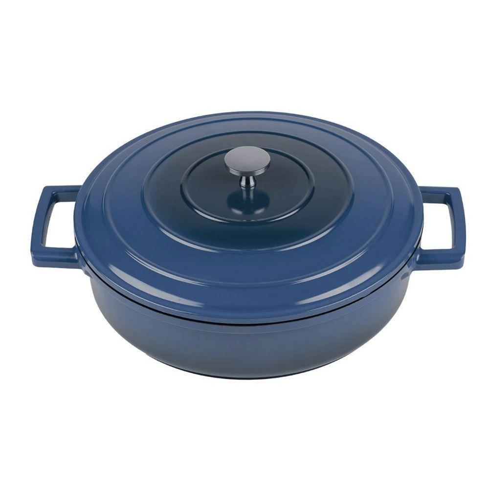 Caçarola Baixa 28cm Azul Revestimento Interno Preto - Jomafe One - 7