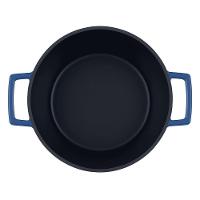 Caçarola Baixa 28cm Azul Revestimento Interno Preto - Jomafe One