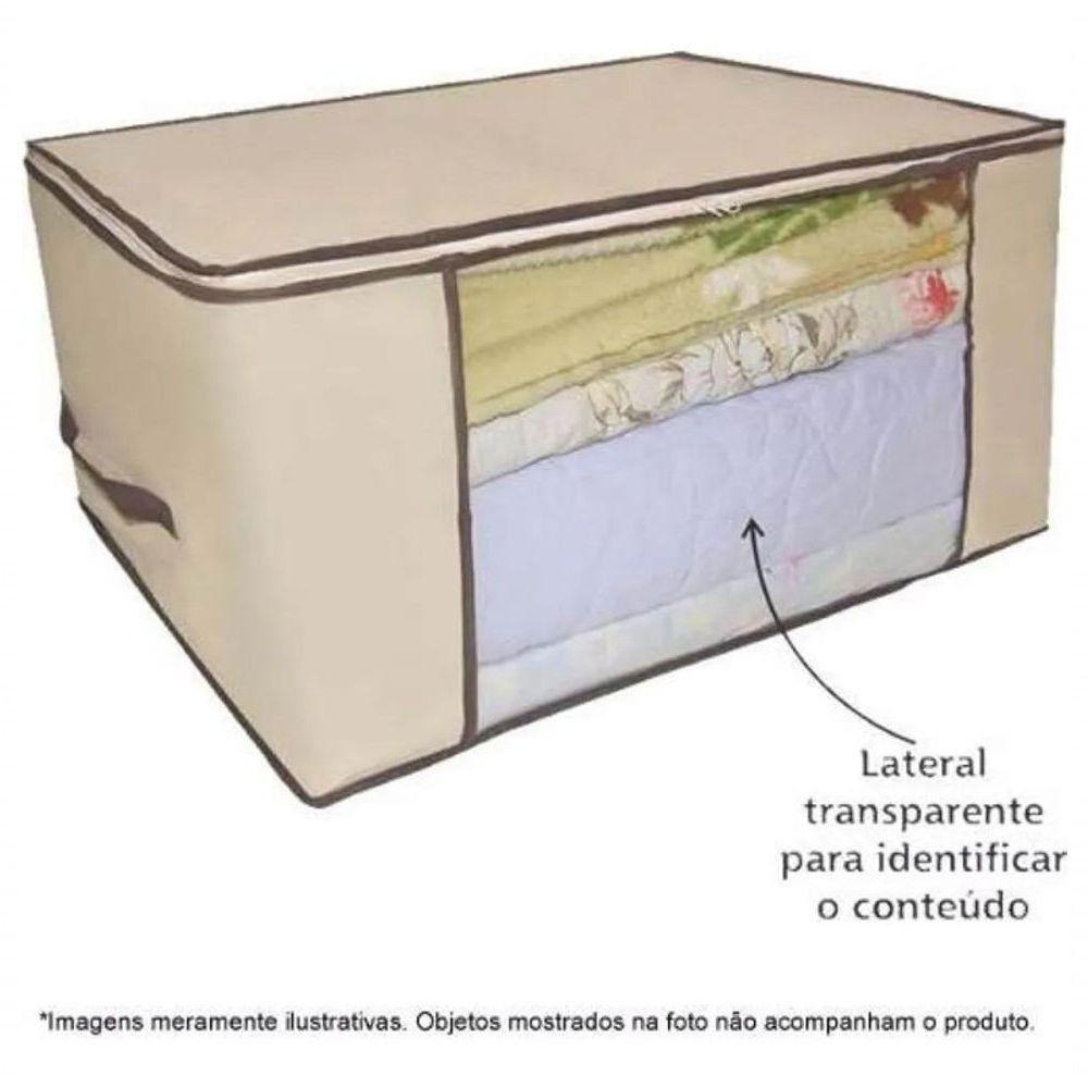Organizador Dobrável Com Visor 44x29x28cm Roupas Edredons Br - 9