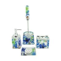 Kit Conjunto Banheiro Acrílico 4 Peças Floral - 2
