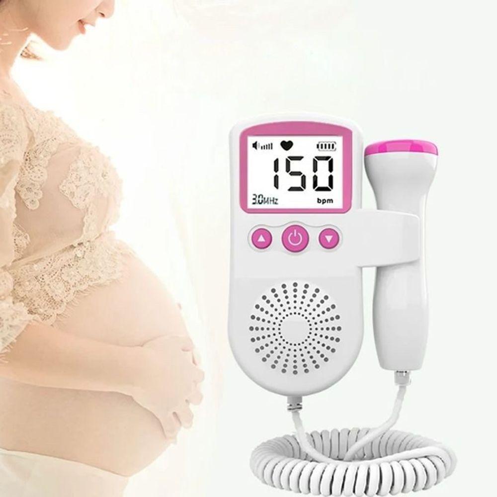 Monitor Fetal Doppler Aparelho Para Ouvir Batimentos Coração Bebê Durante A Gravidez - 2
