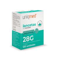 Lancetas De Segurança Uniqmed 28g (036mm) - Caixa Com 100 Unidades - 1