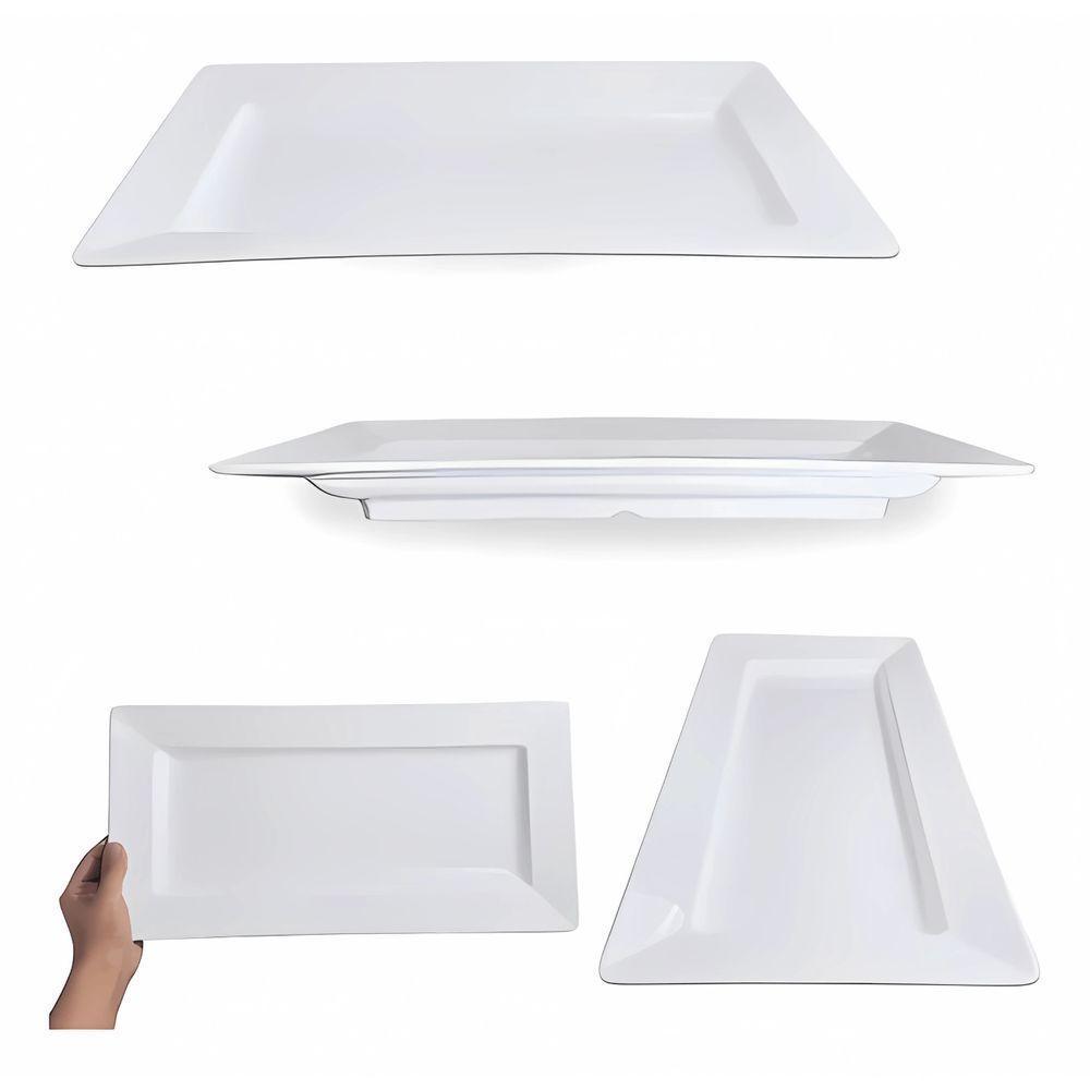 Travessa Quadro Retangular Melamina 44,5x22,5x4,5cm - Mezza - 3