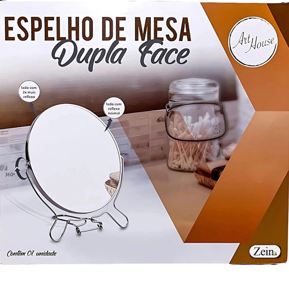 Espelho Mesa Dupla Face Aumento Giratório Redondo Maquiagem - 5