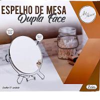 Espelho Mesa Dupla Face Aumento Giratório Redondo Maquiagem - 5