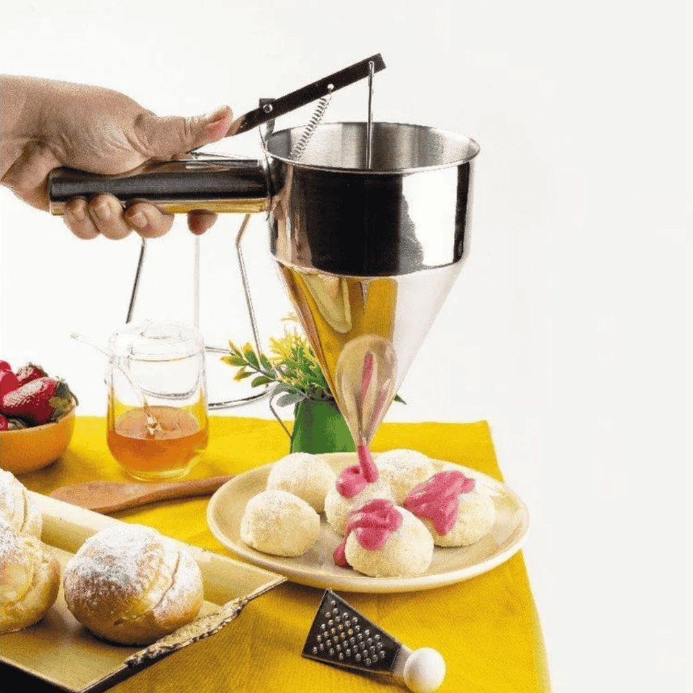 Funil Dosador 25,5x13x19,5cm C-suporte Inox - Platinox Sf-13 - 4