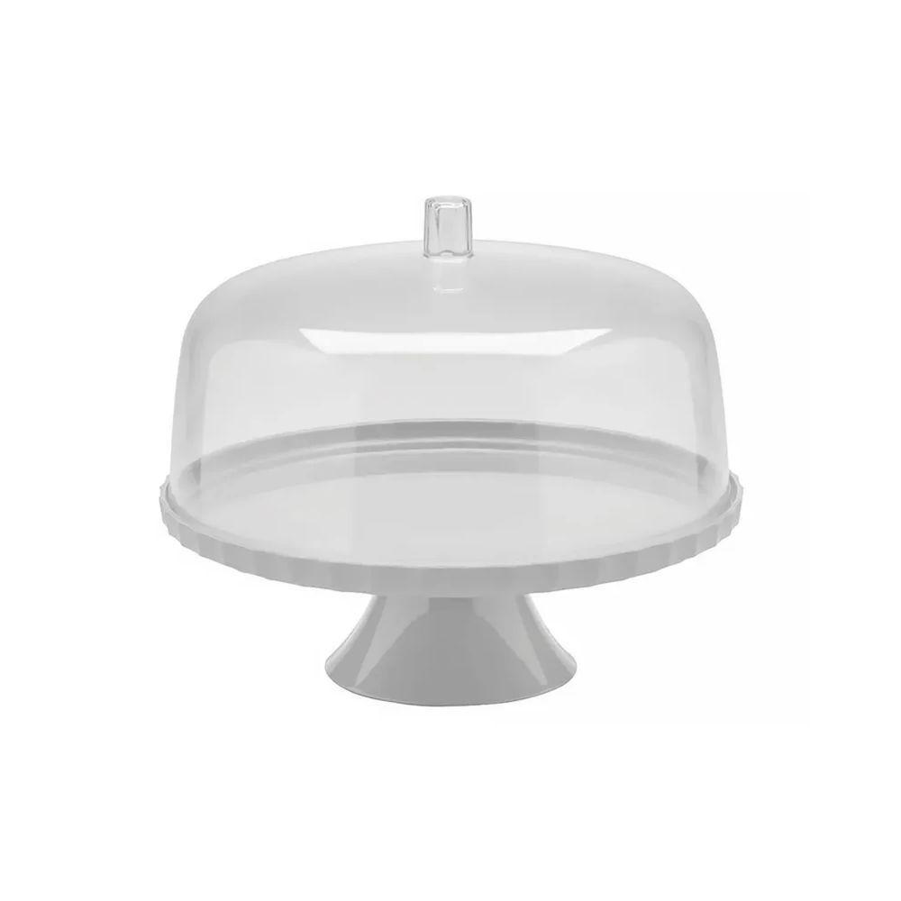 Boleira Festa 30cm C-pé E Cúpula Branco Fechado - Martiplast Bf301bcf - 1
