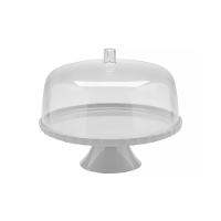 Boleira Festa 30cm C-pé E Cúpula Branco Fechado - Martiplast Bf301bcf - 1