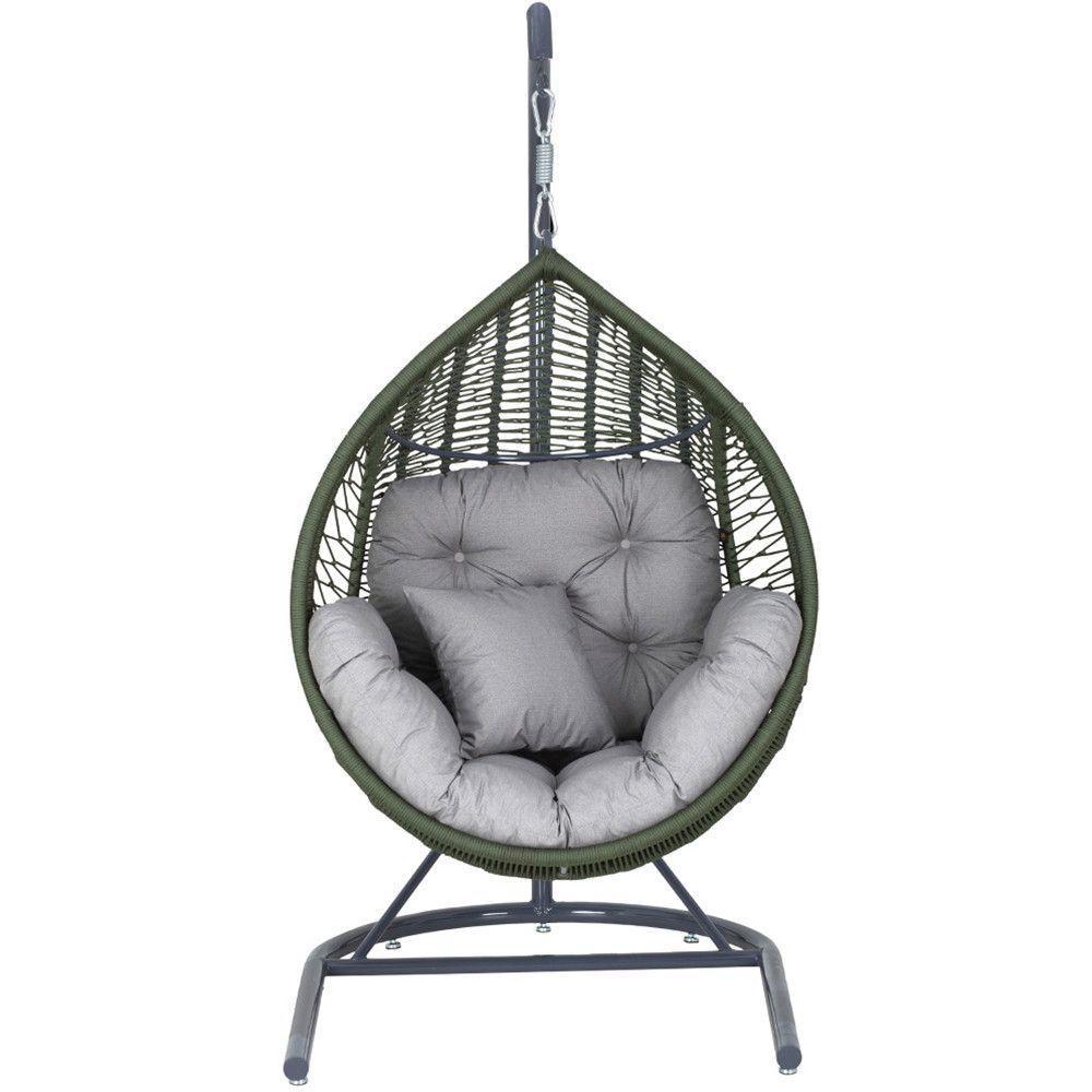 Balanço Gota Suspenso Corda Náutica Para área E Jardim Trama Prata - 1