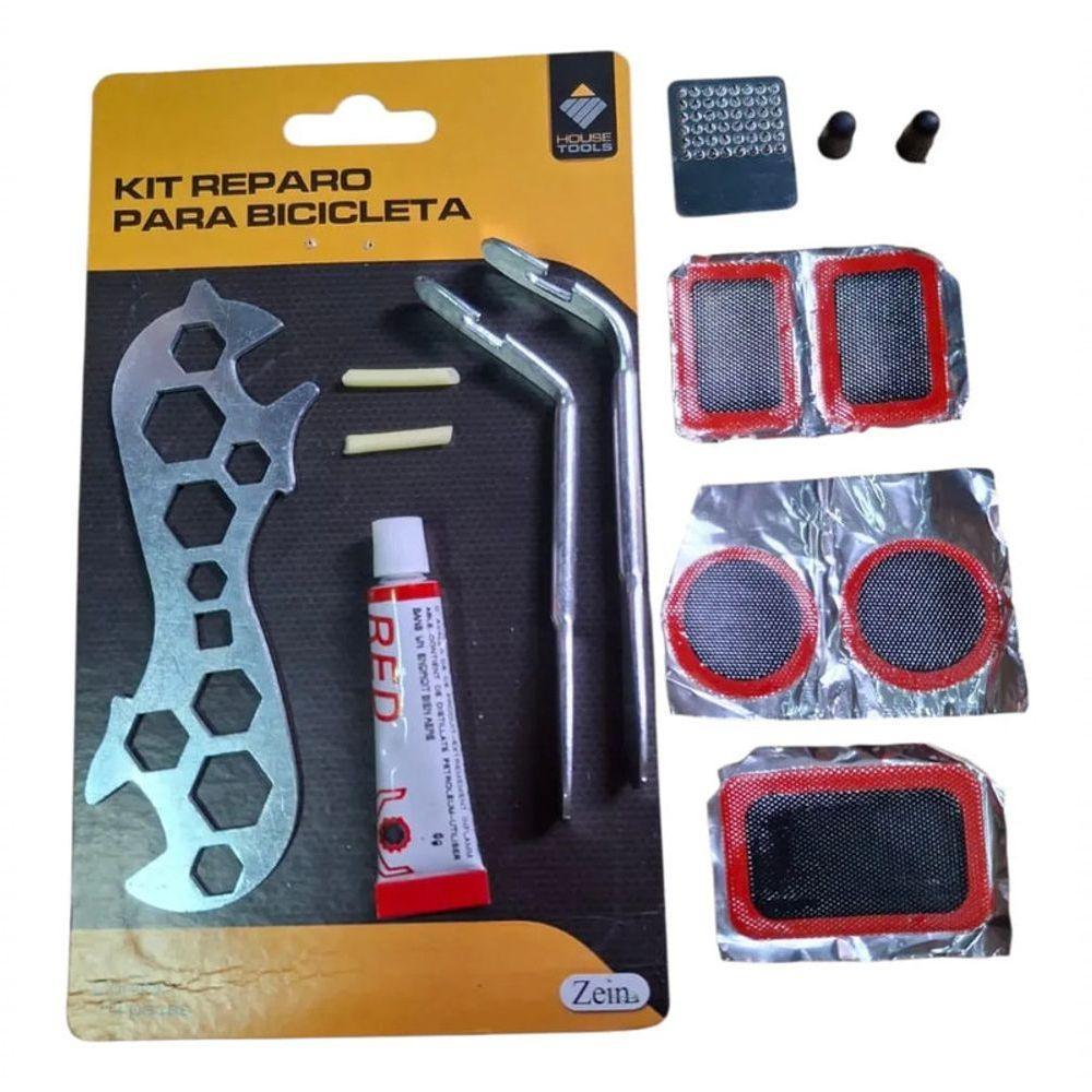 Kit Reparo Para Bicicleta De 14 Peças Ferramentas Bike Compl - 1