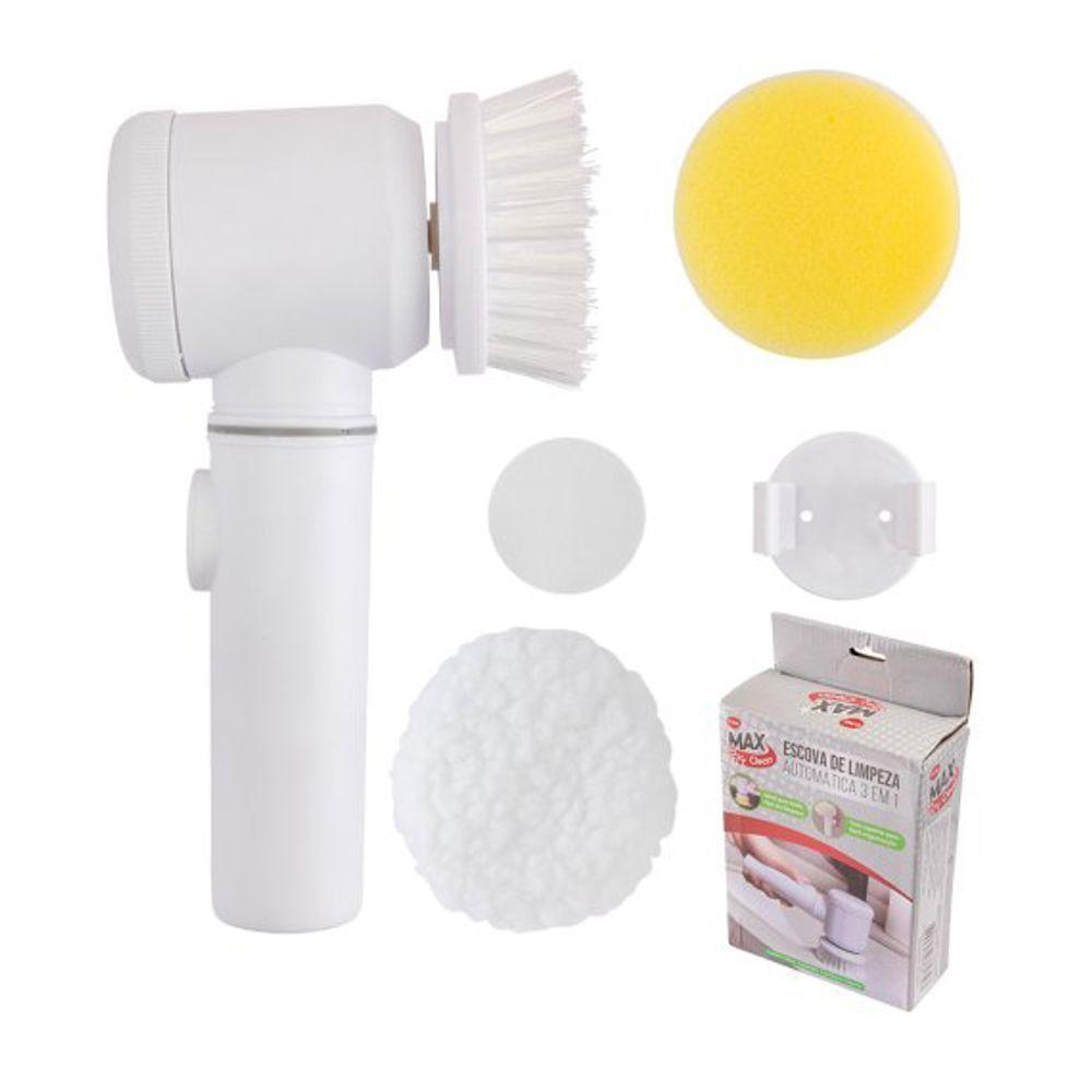 Escova Limpeza 3 Em 1 Automatica Plastico Pp, Esponja E Pvc - 1