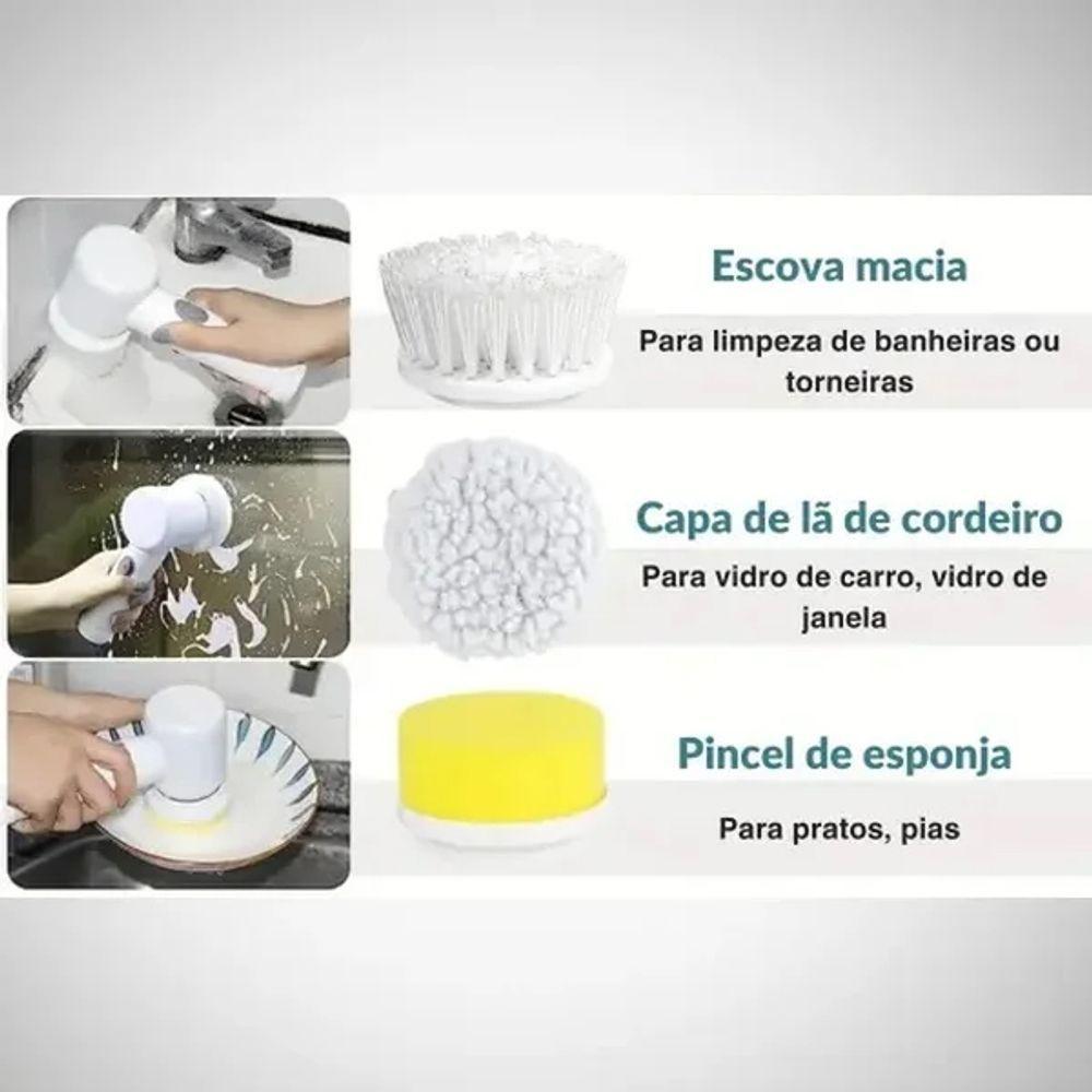 Escova Limpeza 3 Em 1 Automatica Plastico Pp, Esponja E Pvc - 2