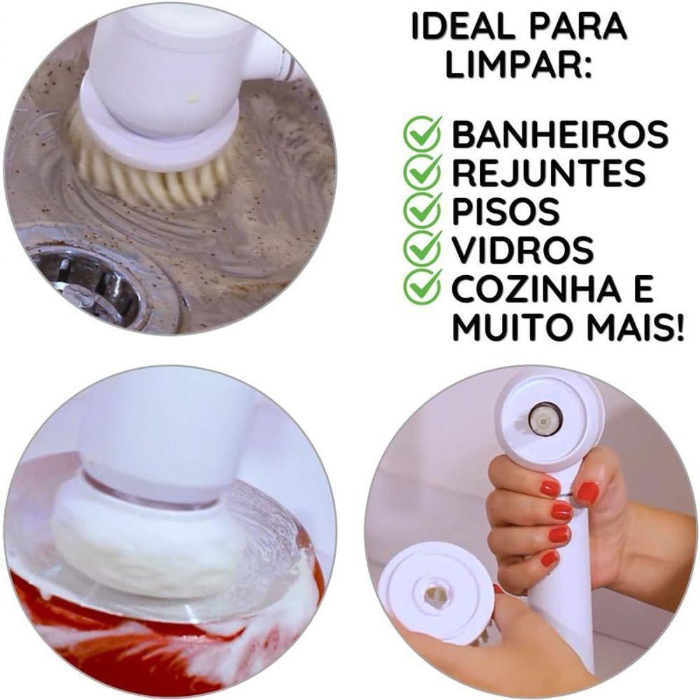 Escova Limpeza 3 Em 1 Automatica Plastico Pp, Esponja E Pvc - 5