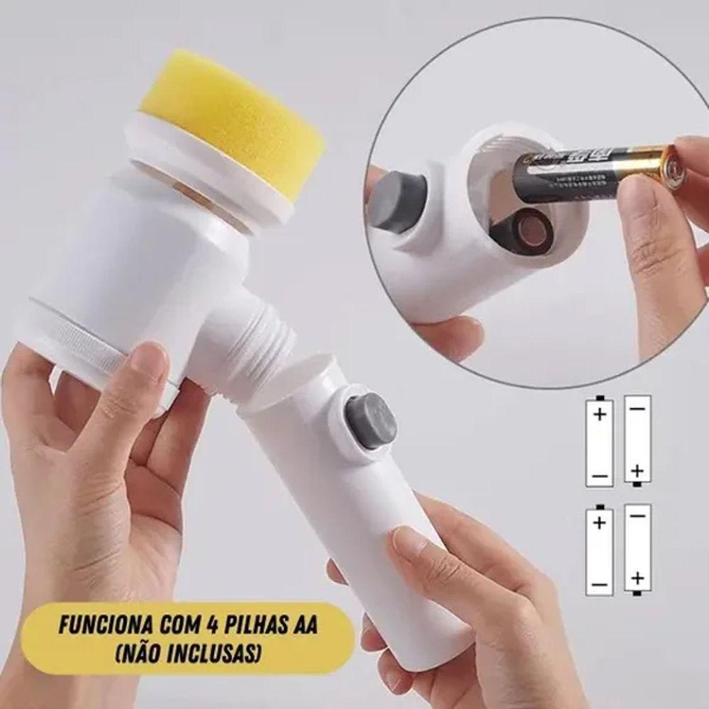 Escova Limpeza 3 Em 1 Automatica Plastico Pp, Esponja E Pvc - 10