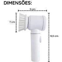 Escova Limpeza 3 Em 1 Automatica Plastico Pp, Esponja E Pvc - 6