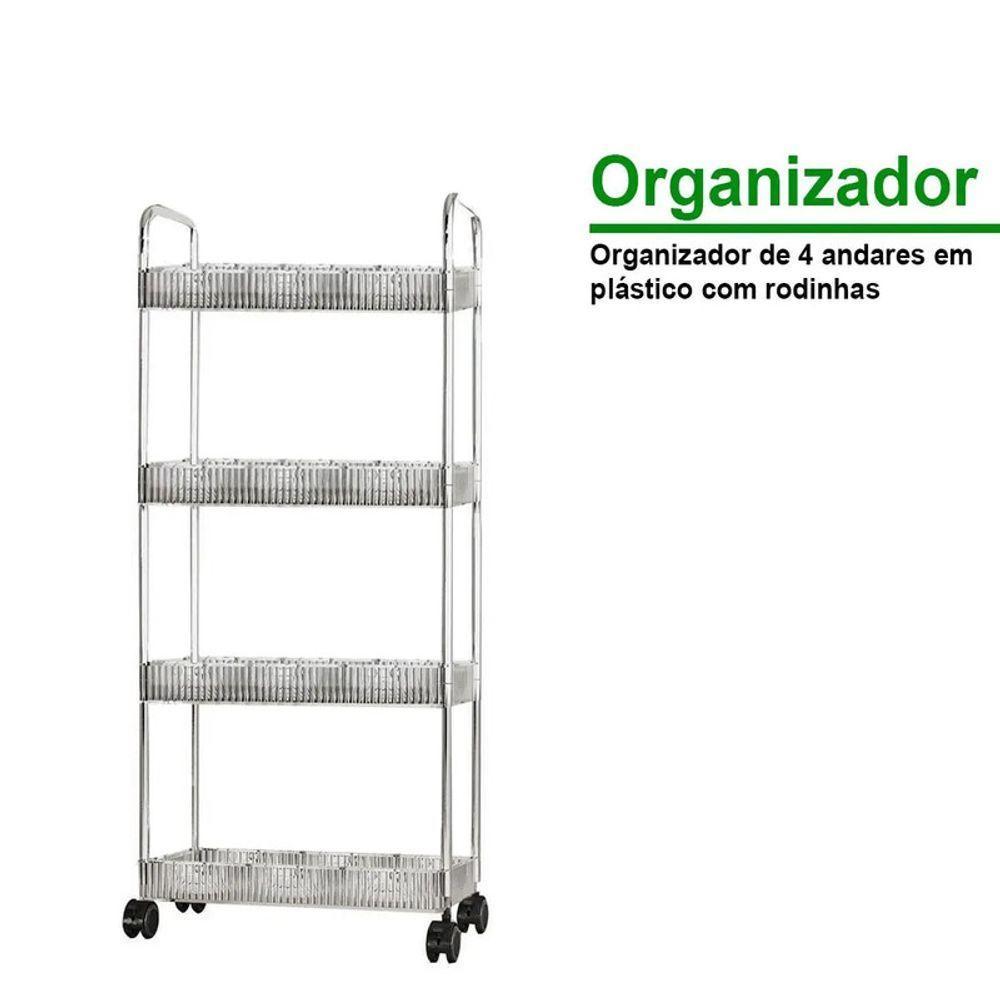 Organizador 4 Andares Plastico Pet 37 Cm X 27 Cm X 80 Cm - 7