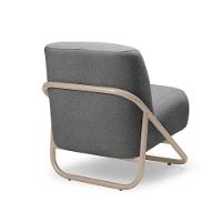 Poltrona Sala Estar Industrial Champanhe Kit 2 Martina Bouclê Grafite K01 - D'rossi - 5