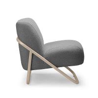 Poltrona Sala Estar Industrial Champanhe Kit 2 Martina Bouclê Grafite K01 - D'rossi - 7