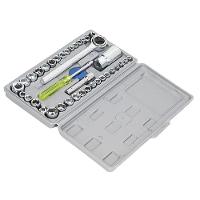 Kit Soquetes Sextavados 40 Peças Chaves Catraca Reversível M - 3