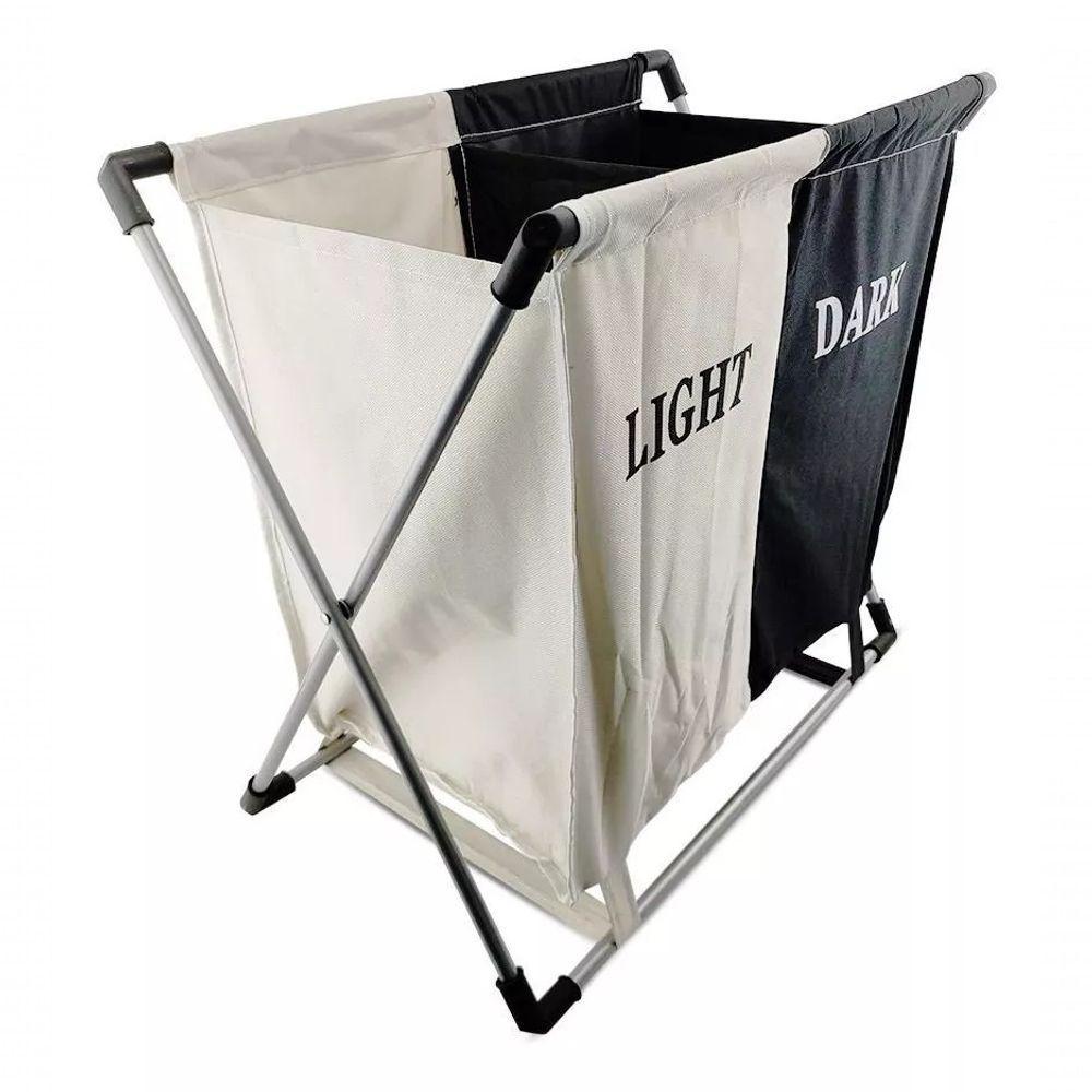 Organizador De Roupas Sujas Dobrável Com 2 Divisórias – Cest - 5