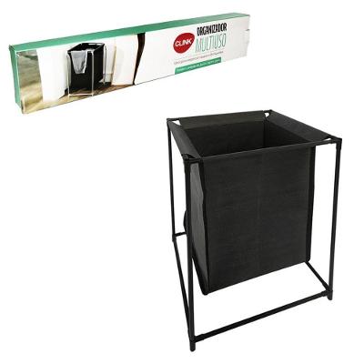 Cesto Roupas Tnt E Ferro 34 Cm X 34 Cm X 55 Cm